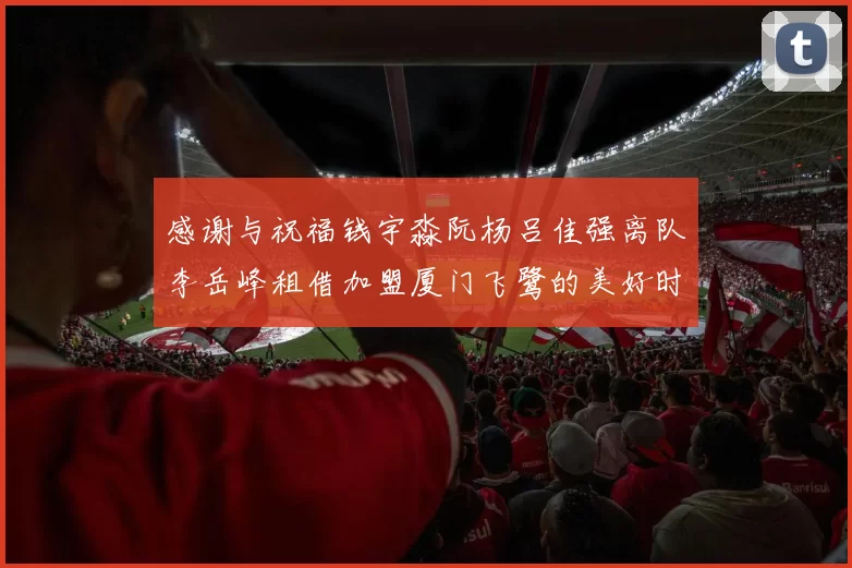 感谢与祝福钱宇淼阮杨吕佳强离队李岳峰租借加盟厦门飞鹭的美好时刻